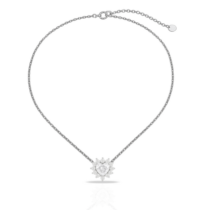 Colier inima incoloră