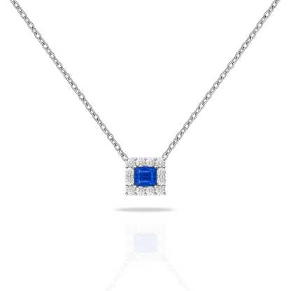 Colier pătrat albastru