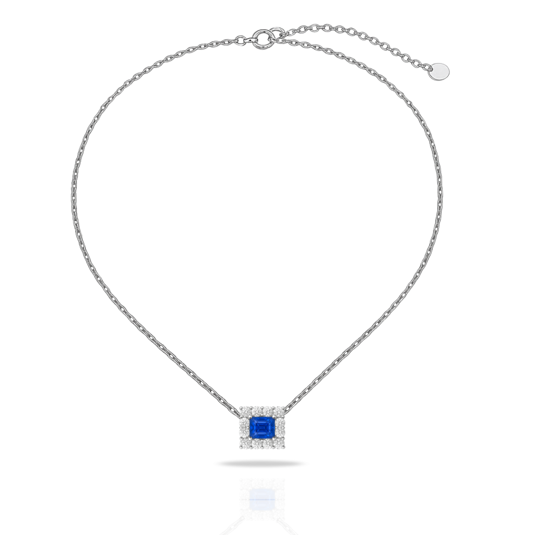 Colier pătrat albastru