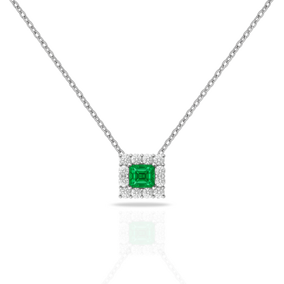 Colier pătrat verde