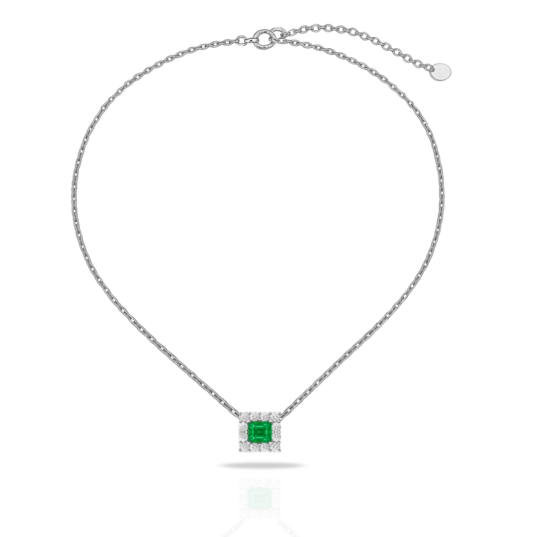 Colier pătrat verde