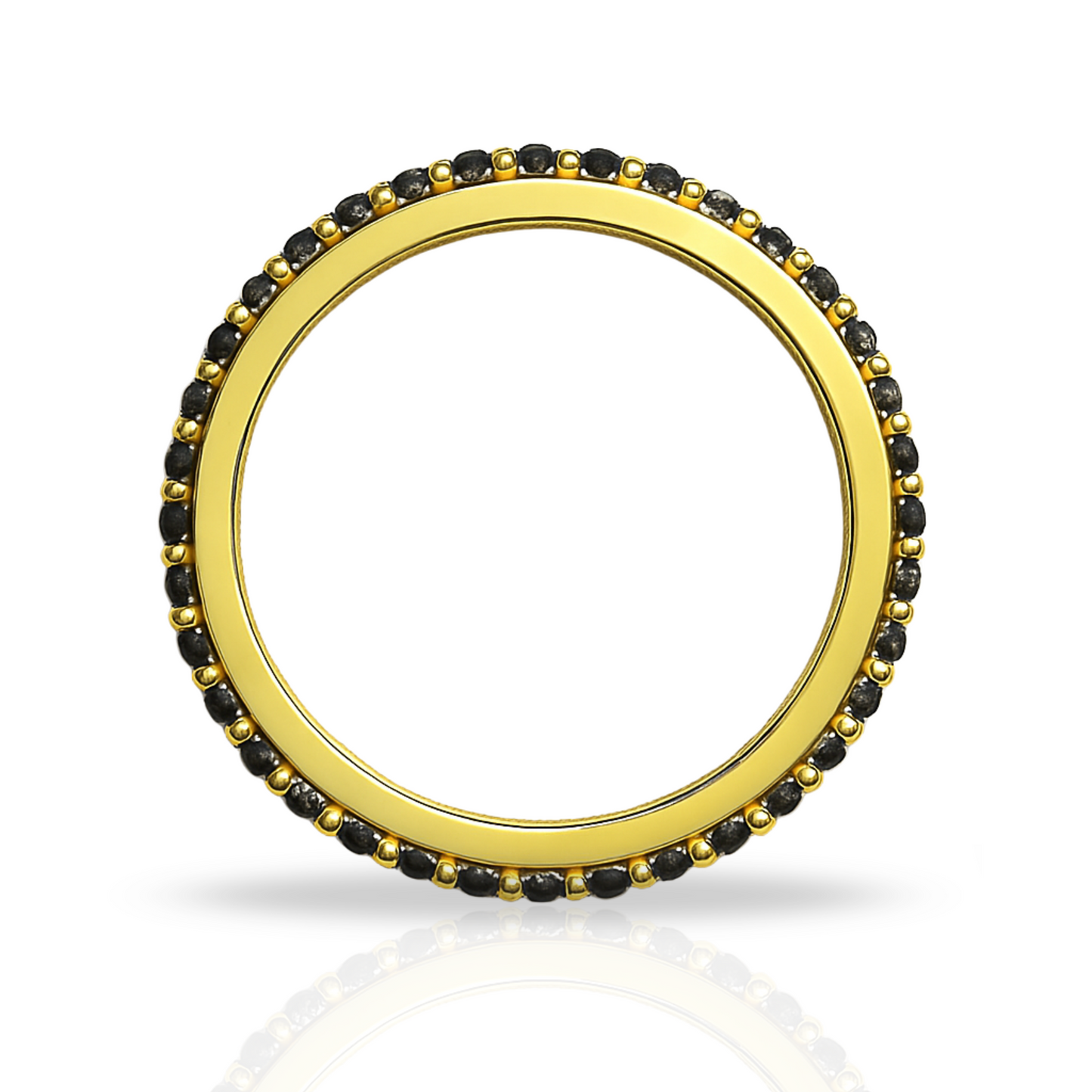 Inel auriu tennis 1 mm negru