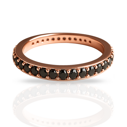 Inel rose tennis 1 mm negru