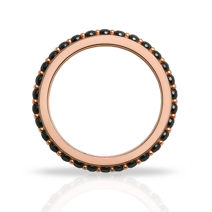 Inel rose tennis 1 mm negru