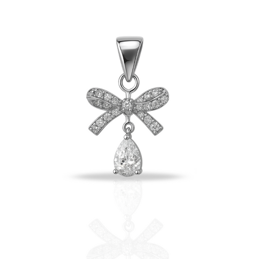 Pandantiv fundiță cu zirconia lacrima