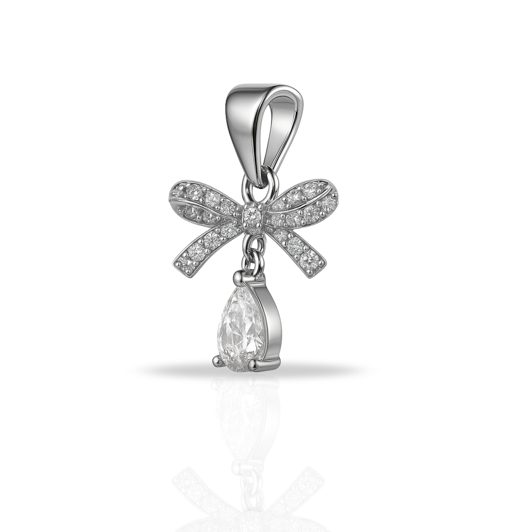 Pandantiv fundiță cu zirconia lacrima