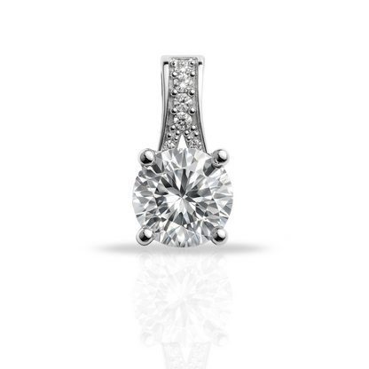 Pandantiv elegant cu zirconia rotund