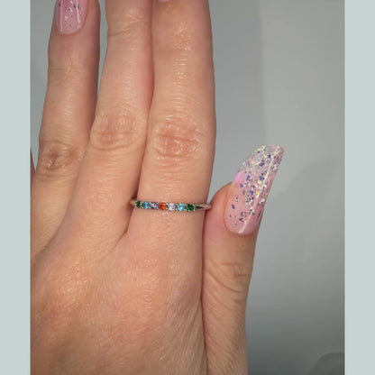 Inel semitennis 1.5 mm multicolor