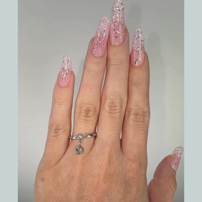 Inel Drop cu zirconii