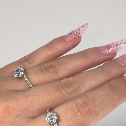 Inel zirconiu rotund princess