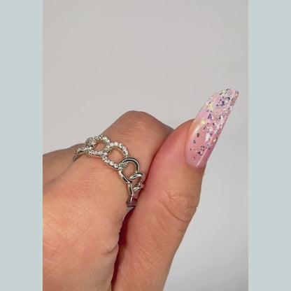 Inel cuban cu zirconii